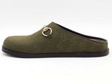 Gucci Canvas Monogram Granada Kid Womens Horsebit Green Size 38 Aa0926lrzsa