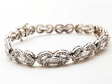 Approx 4.16 Ctw Diamonds 14k White Gold 14.7g Bracelet 7 In Do0924llrxde