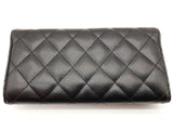 Chanel Timeless Classic Black Quilted Caviar Leather Long Wallet Do0825lrxde