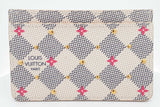 Louis Vuitton Damier Azur Flower Studded Card Holder Wallet Eb0326orxsa