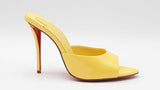 Christian Louboutin Miss Z Mules In Yellow Patent Leather Size 5.5 Fw0926orzdu