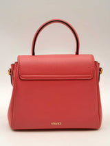 Versace La Medusa Red Leather Top Handle Bag Eb0325prxsa