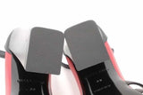 Burberry Hove Black & Red Leather Thong Ankle Strap Heels Size 39 Eb0926crsa
