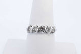 1.0cttw Diamond 10k White Gold Ring 2.6 Grams Size 8 Eb1225ixzde