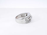 1.04 Cttw Diamond & 14k White Gold Etruscan-style Ring 7.5 Gram Sz 7 Fw0925wrzdu