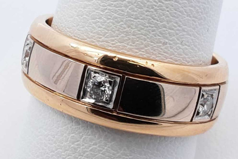 0.09ctw Diamond Band Ring In 18k Yellow Gold 11.4 Grams Size 9 Eb1125cxzdu