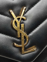 Yves Saint Laurent Loulou Small Matelassé Chain Bag In Black Lambskin Fw0726crxdu