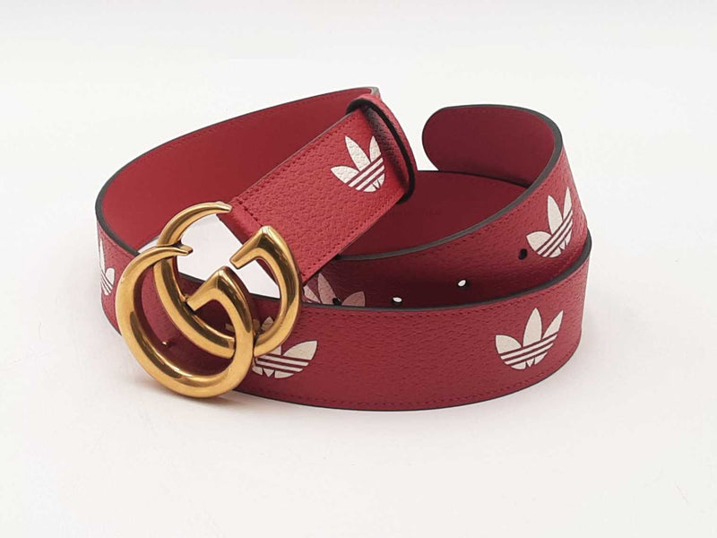 Gucci 406831 Gucci X Adidas Gg Marmont Belt Red Size 34 Aa0925lrzsa