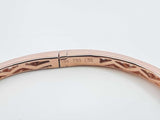 1.50 Cttw Diamond & 18k Rose Gold Bangle Bracelet 9.4 Grams 6 Inch Fw0326lzxzdu