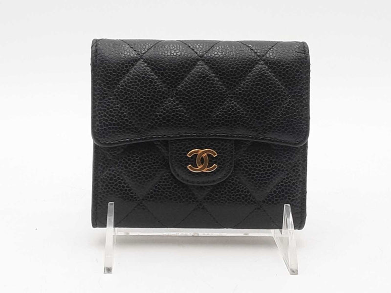Chanel Flap Caviar Mini Wallet Black Aa0225przsa