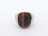 10k Yellow Gold Symbolic Tiger's Eye Ring Size 10.5 10.6g 5cttw Lh0724wxzde