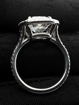 3.99 Cttw Diamond & 18k Gold Double Halo Ring 5.8 Grams Size 6 Fw0326lxzxzdu