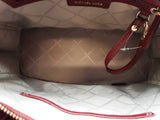 Michael Kors Red Pebbled Leather Arielle Satchel Tote Bag Sd0626wzde