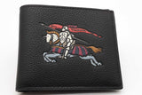 Burberry Equestrian Knight Black Leather Wallet Eb0526oxzde