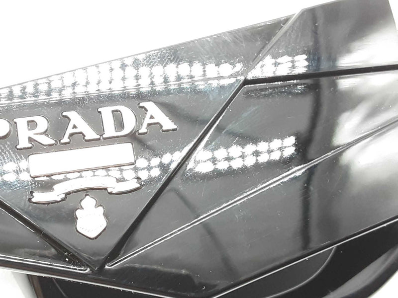 Prada Spr11z Rectanglular Black Frames Dark Gray Lens Sunglasses Do0825lcrde