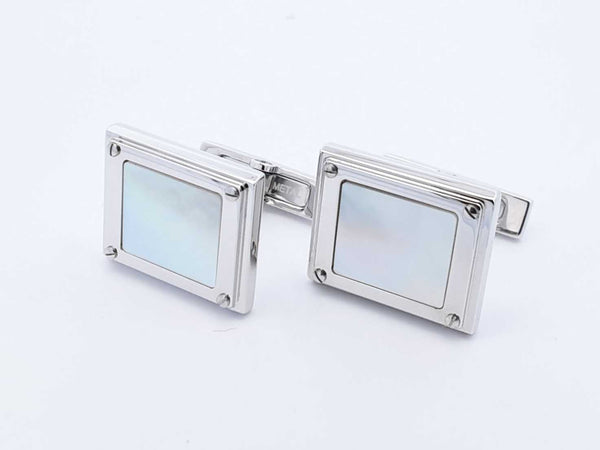 Cartier Sterling Silver & Mother Of Pearl Cufflinks 17 Grams Fw0225wrzdu