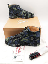 Christian Louboutin Louis Orlato Veau Velours Camoflage Sneakers Eb0125oxzsa