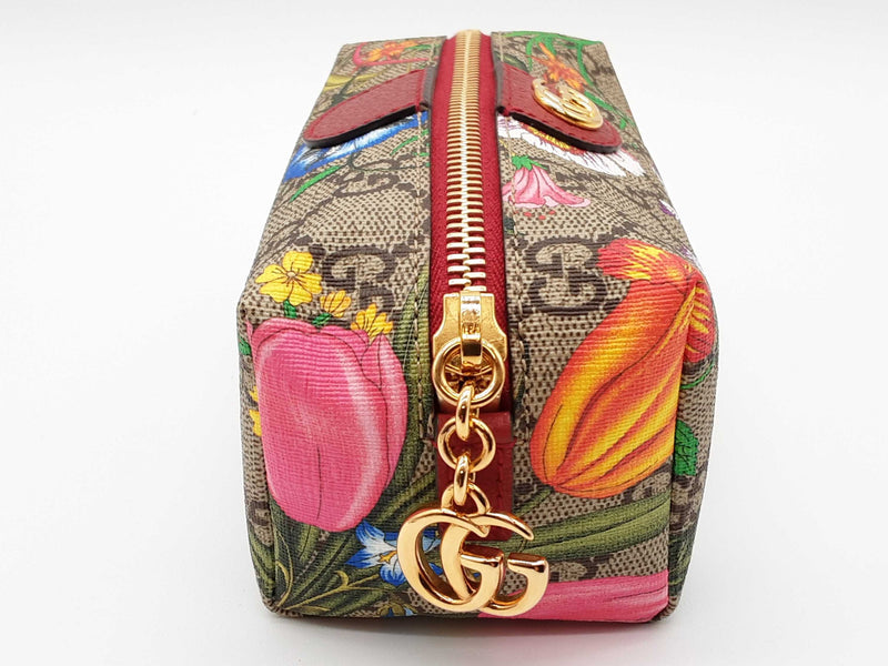Gucci Ophidia Floral Gg Supreme Coated Canvas Cosmetic Case Do0725orxde