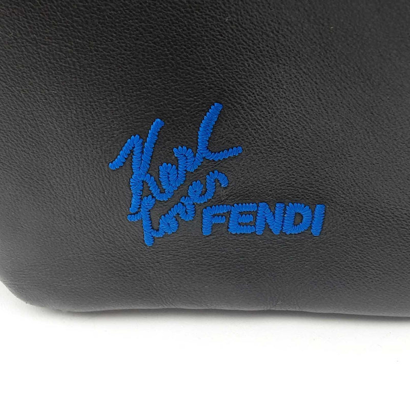 Fendi Karlito Karl Lagerfeld Black Leather Backpack Sd1024orzsa