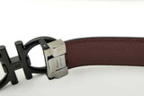 Salvatore Ferragamo Gancini Reversible Leather Belt With Black Buckle Eb1024lpxdu