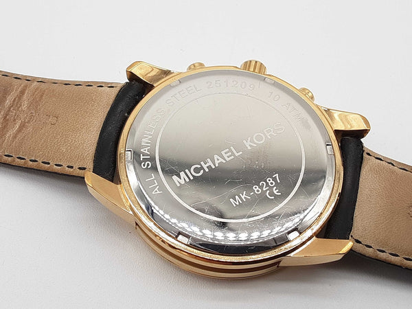 Michael Kors Mk8287 45 Chronograph Black Dial Goldtone Quartz Watch Do0925lrde