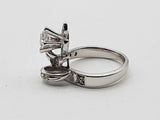 0.51 Cttw Natural Diamonds 14k White Gold 5.1g Flower Ring Size 5 Do0526irxde