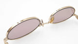 Prada Gold-tone Metal & Black Acetate Full Rim Oval Sunglasses Fw0226szdu