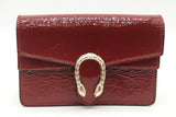 Gucci Mini Dionysus Red Crinkled Patent Leather Crossbody Eb0326pxzde
