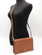 Tory Burch Emerson Convertible Crossbody In Brown Saffiano Leather Fw1025rrdu