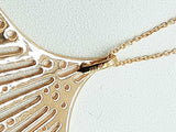18k Rose Gold 9.5g Ginkgo Leaf Pendant Chain 17 In Do0425rexde