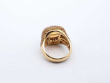 18k Yellow Gold Citrine Yellow Sapphire Diamond Ring Size 6.75 Lh1223lezxde