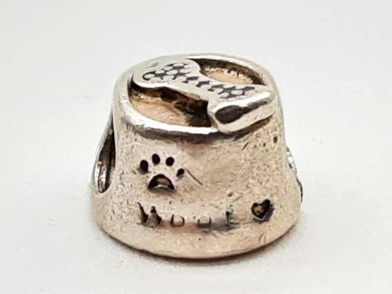 Pandora Dog Bowl 0.925 Sterling Silver 3.3g Charm Do0125oxde