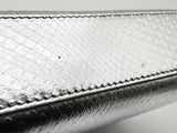 Dolce & Gabbana Sicily Metallic Silver Snakeskin Crossbody Bag Do0125sxzde