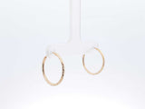 14k Yellow Gold Textured Hoop Earrings 1.1 Grams Fw0626crdu