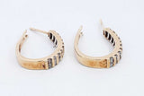 0.88ctw Diamond Hoop Earrings In 10k Yellow Gold 7.8 Grams Eb0225opxsa