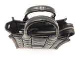 Marc Jacobs The Croc Embossed Black Micro Tote Bag Sd0726lzxdu