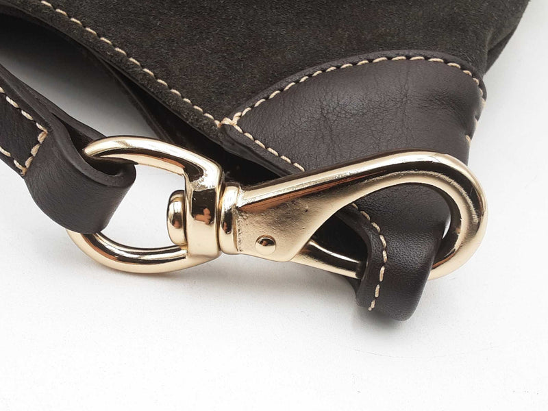 Dooney & Bourke Charcoal Gray Suede Hobo Bag Sd0625orsa