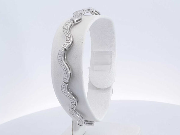 18k White Gold 8.2 Grams Snake Bracelet 7 In Aa0825wzxsa