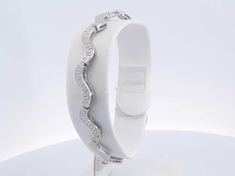 18k White Gold 8.2 Grams Snake Bracelet 7 In Aa0825wzxsa