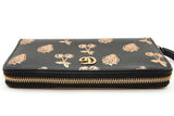 Gucci Black Marmont Metallic Strawberry & Cherry Zip Around Wallet  Eb0325lrxde