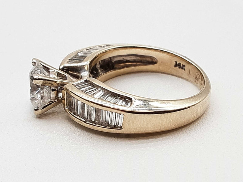 Approx 7.4 Ctw Diamonds 14k White Gold 6.6g Ring Size 6.25 Do0125wxzxde