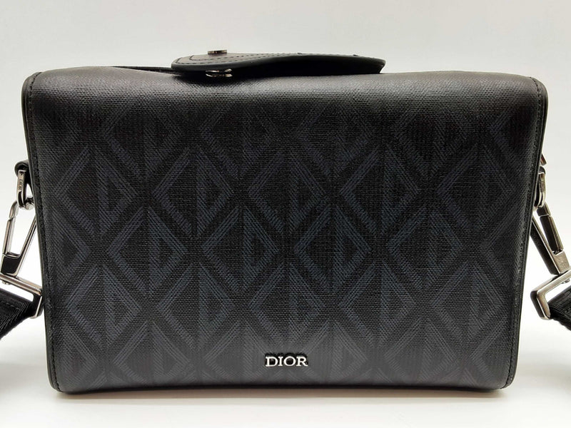 Christian Dior Lingot Black Cd Diamond Coated Canvas Crossbody Bag Do0125exzde