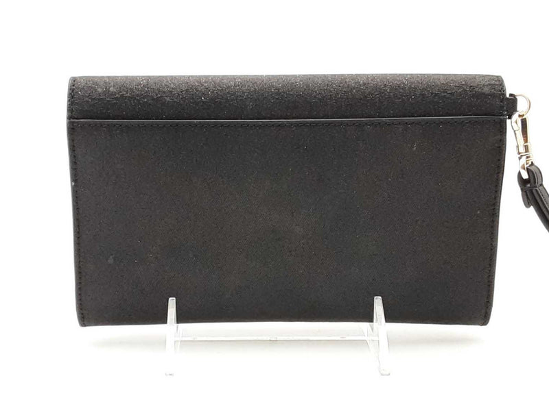 Kate Spade Ny Glimmer Boxed Medium Flap Black Wallet Aa0225wzsa