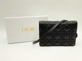 Christian Dior Lady Dior Black Calfskin 2way Waist & Shoulder Pouch Fw0225pzxdu