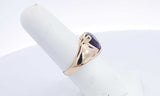 10k Yellow Gold Ring With Purple Stone 4.46 Grams Size 6.5 Eb0524sxsa