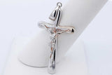 18k White Gold Crucifix Pendant 3 Grams Eb0926oxzde