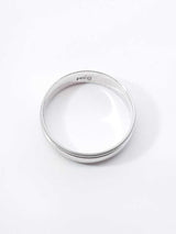 14k White Gold Double Milgrain Edge Wedding Band 5.1 Grams Size 11 Fw0326wcrdu