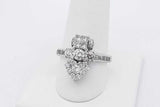 1.52cttw Diamond Ring In 10k White Gold 5.1 Grams Size 8.5 Eb0826rxzsa