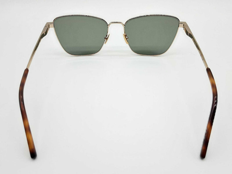 Yves Saint Laurent Ysl Sl551 Gold Brown Frames Green Lens Sunglasses Do0125exde