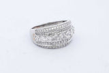 1.83cttw Diamond Ring In 14k White Gold 7.4 Grams Size 9.25 Eb0226exzde